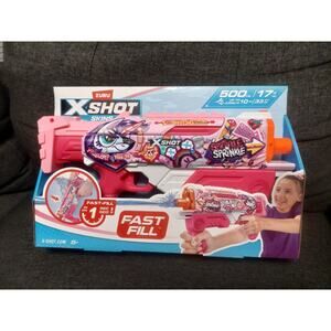 Zuru Water Gun Pink X-Shot Skins Unicorn Splash Fast Fill Discontinued Style New